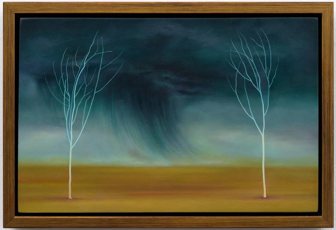 The Storm Between Two Trees, oil painting  - Art by Laura Lasworth