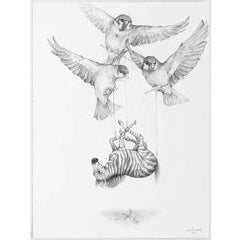 The Escape, carbon pencil on paper 9