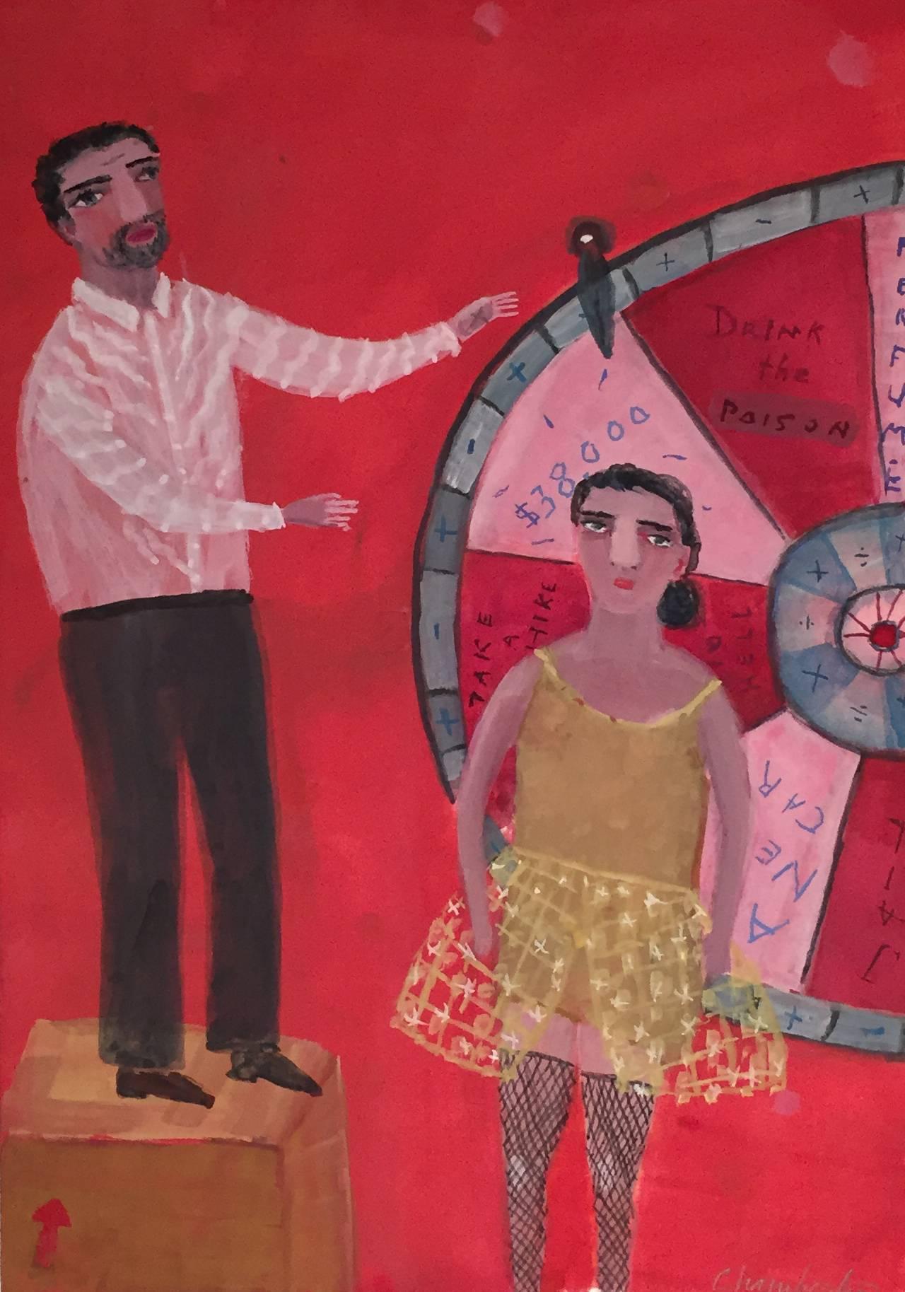 Ann Chamberlin Figurative Painting - Wheel of Fortune