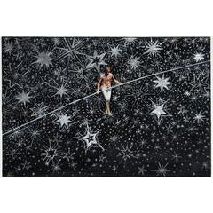 Skywalker, acrylic and graphite on postcard 5