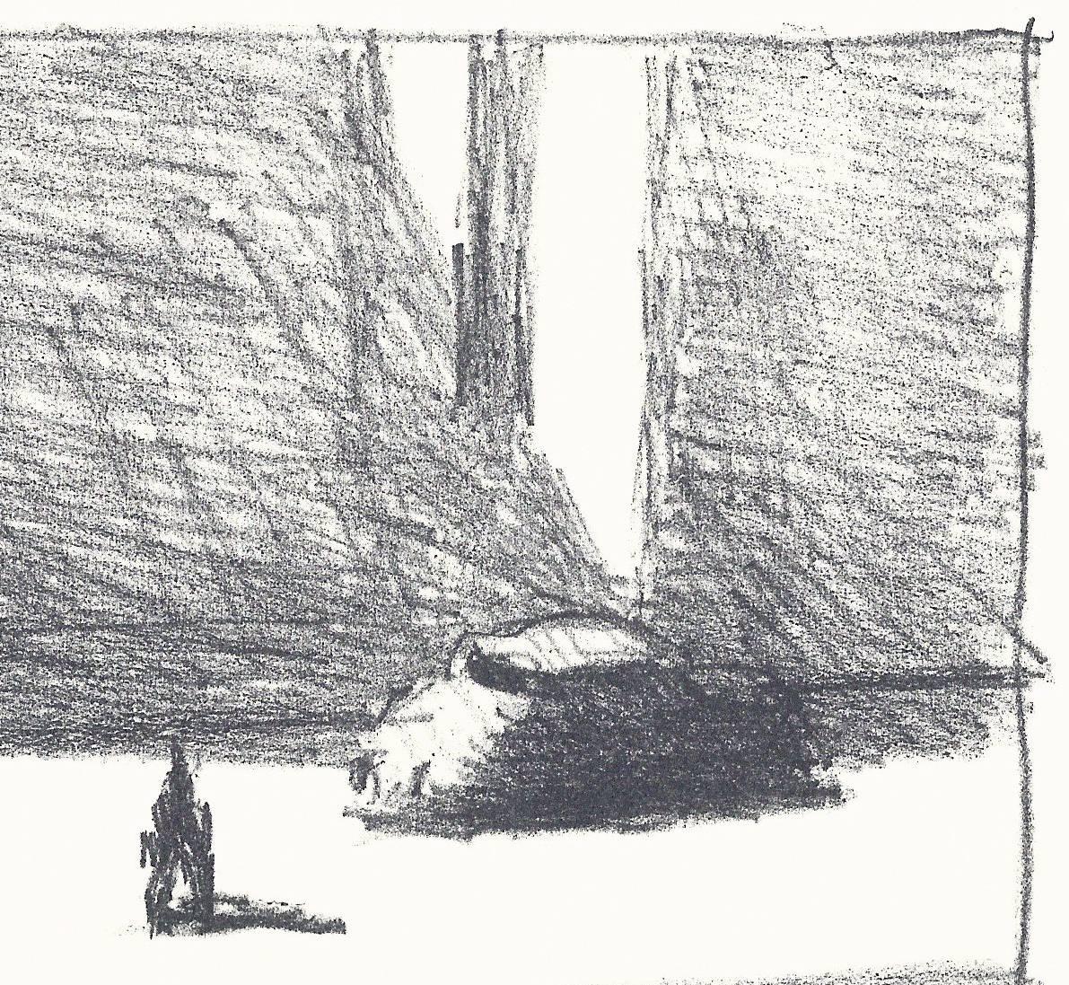 Metropolis Morning Lithograph - Print by Michael Chapman