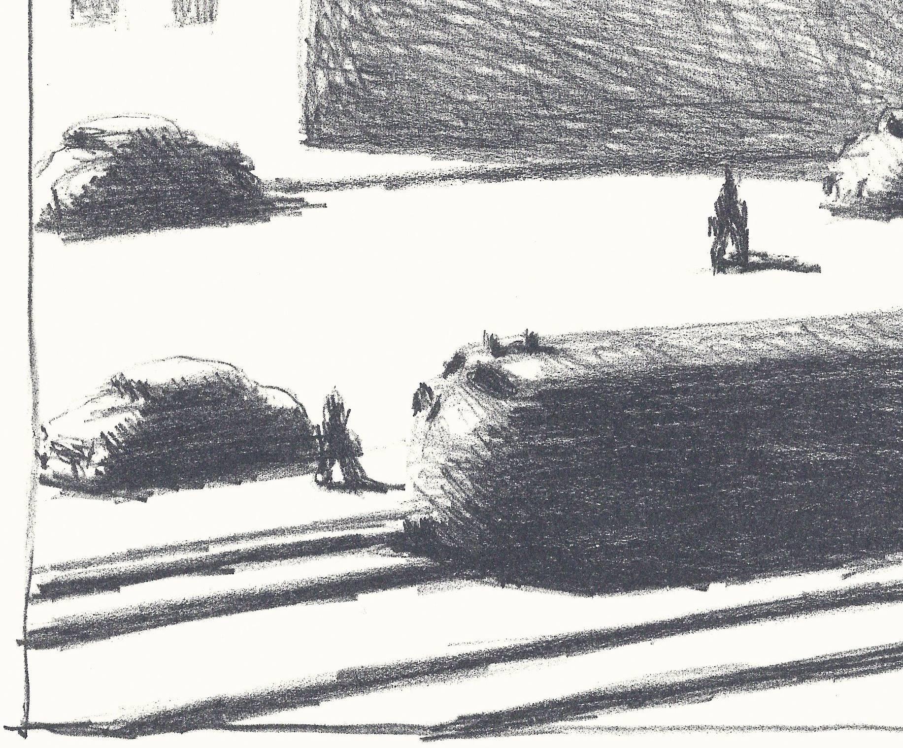 Metropolis Morning Lithograph - Gray Landscape Print by Michael Chapman