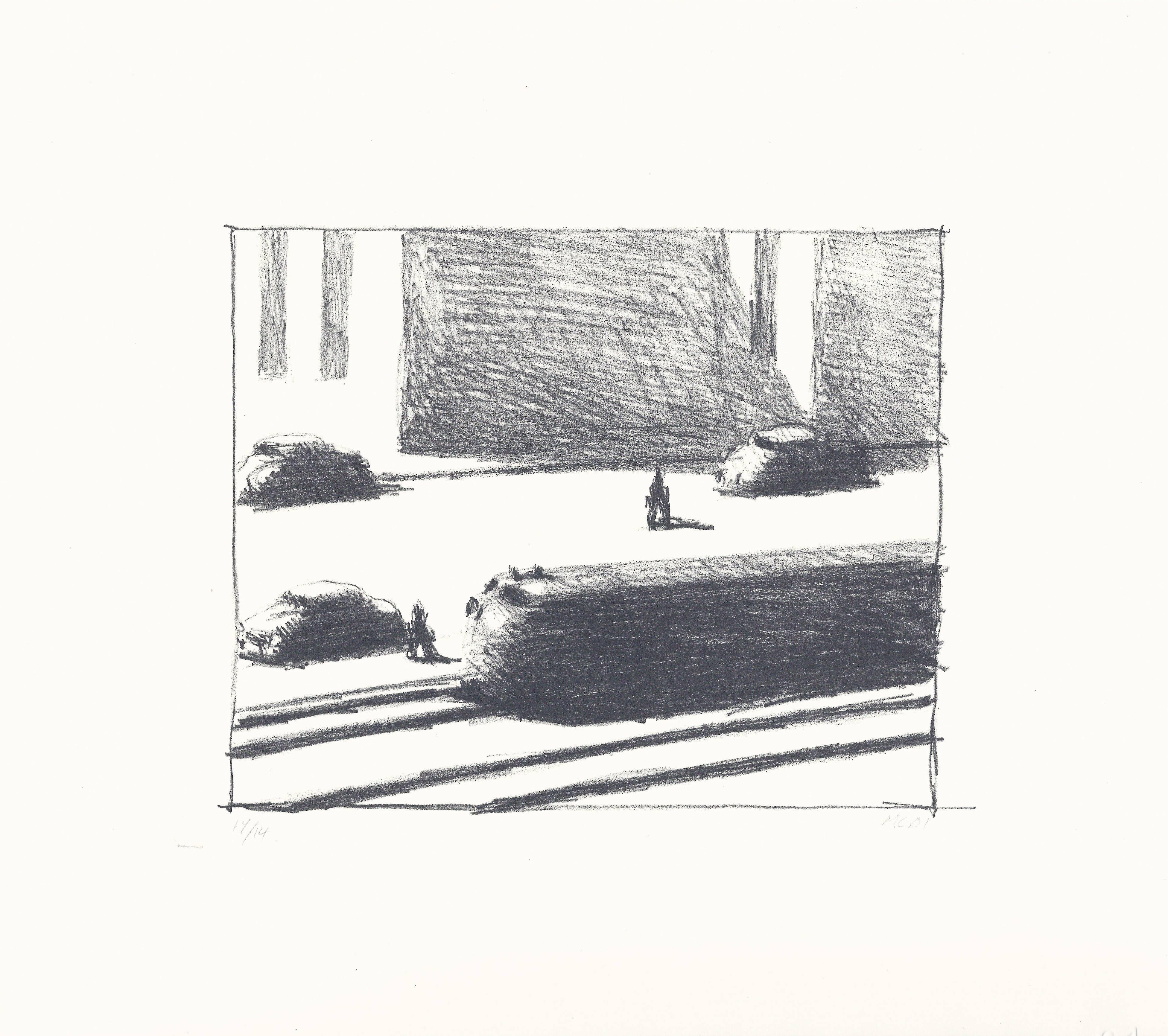 Michael Chapman Landscape Print - Metropolis Morning Lithograph