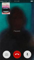 Paused, oil painting on wood panel