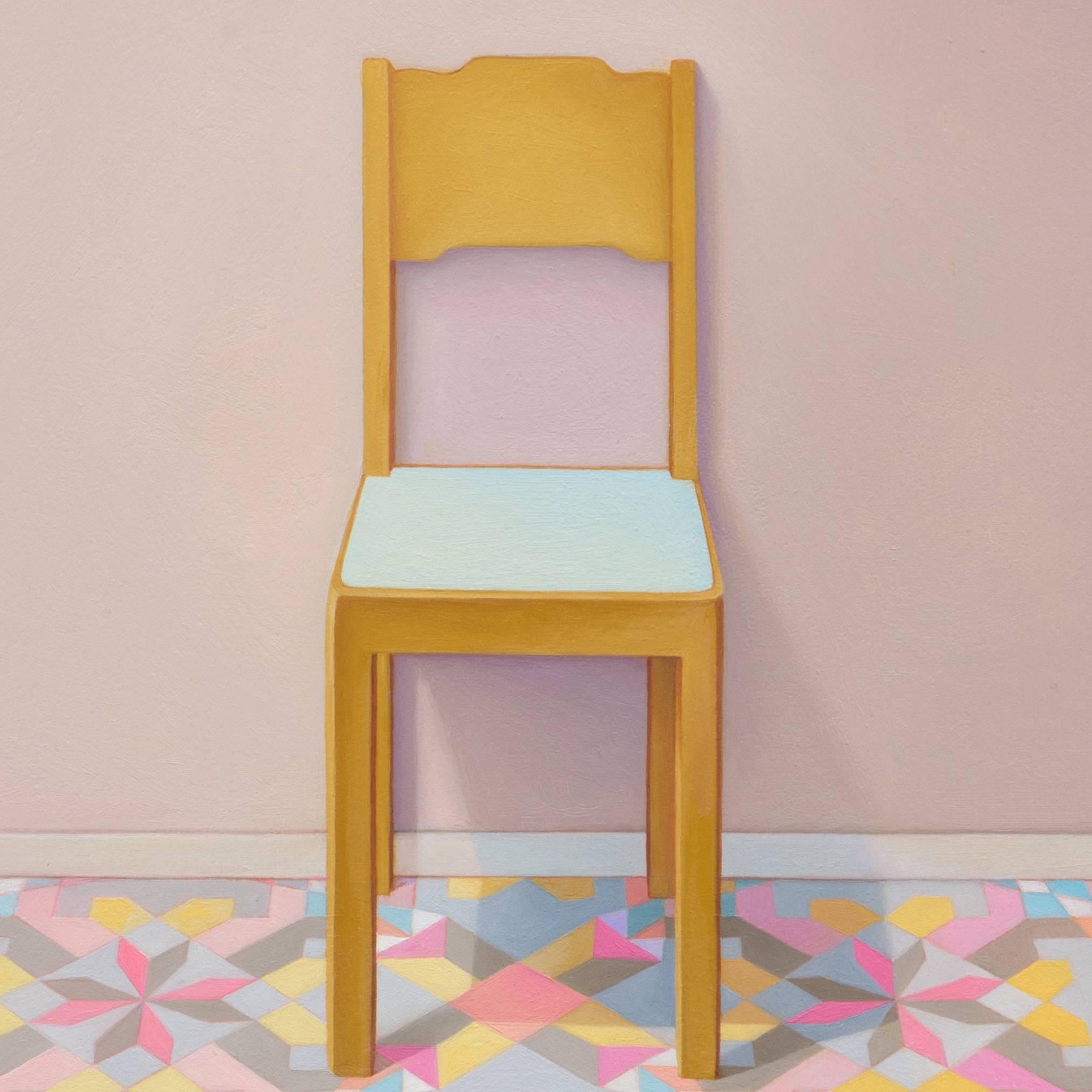 Wood Chair  - American Realist Painting by Laura Lasworth