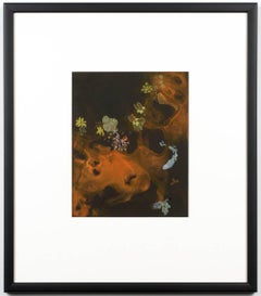 Flowers from Mars 2, gouache painting