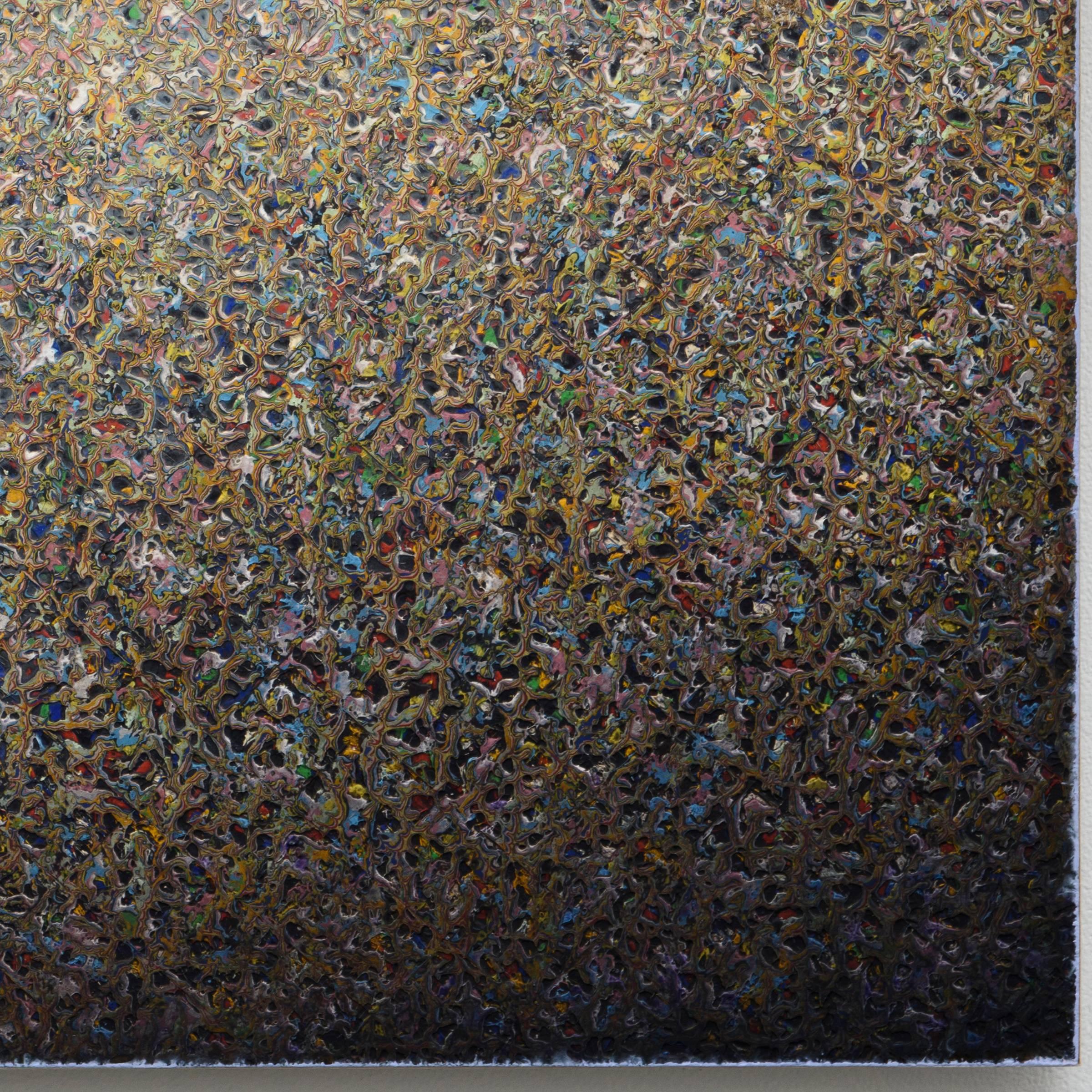 Halasta (Njava), abstract acrylic painting  - Abstract Painting by Richard Bruland