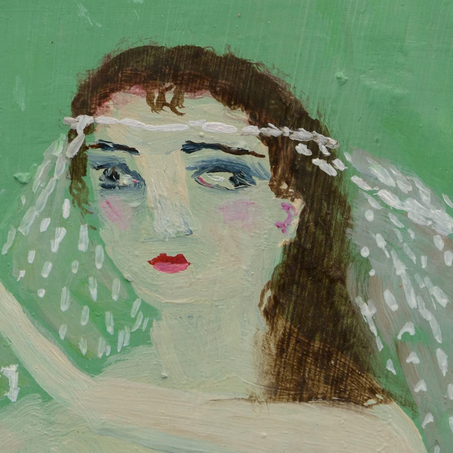 Telenovela Bride, oil painting  - Painting by Ann Chamberlin