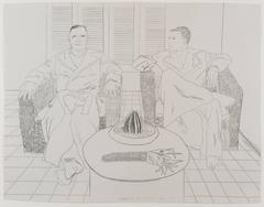 Friends, Christopher Isherwood & Don Bachardy, lithograph 4