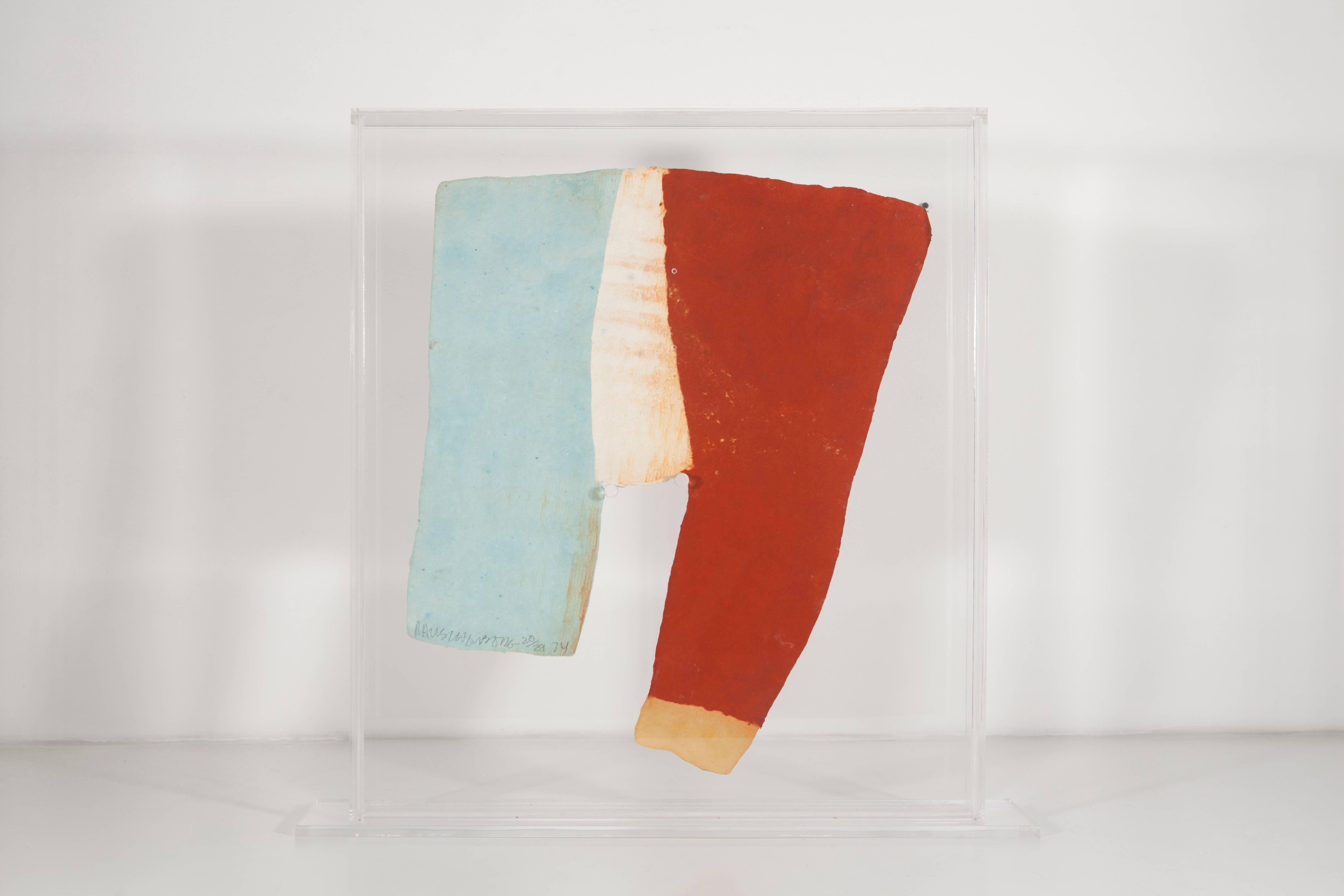 Pages and Fuses Link, 1974, pressed paper pulp sculptural print - Print by Robert Rauschenberg