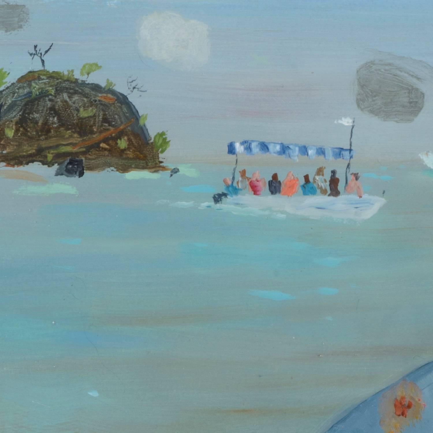 Beached Whale - Painting by Ann Chamberlin