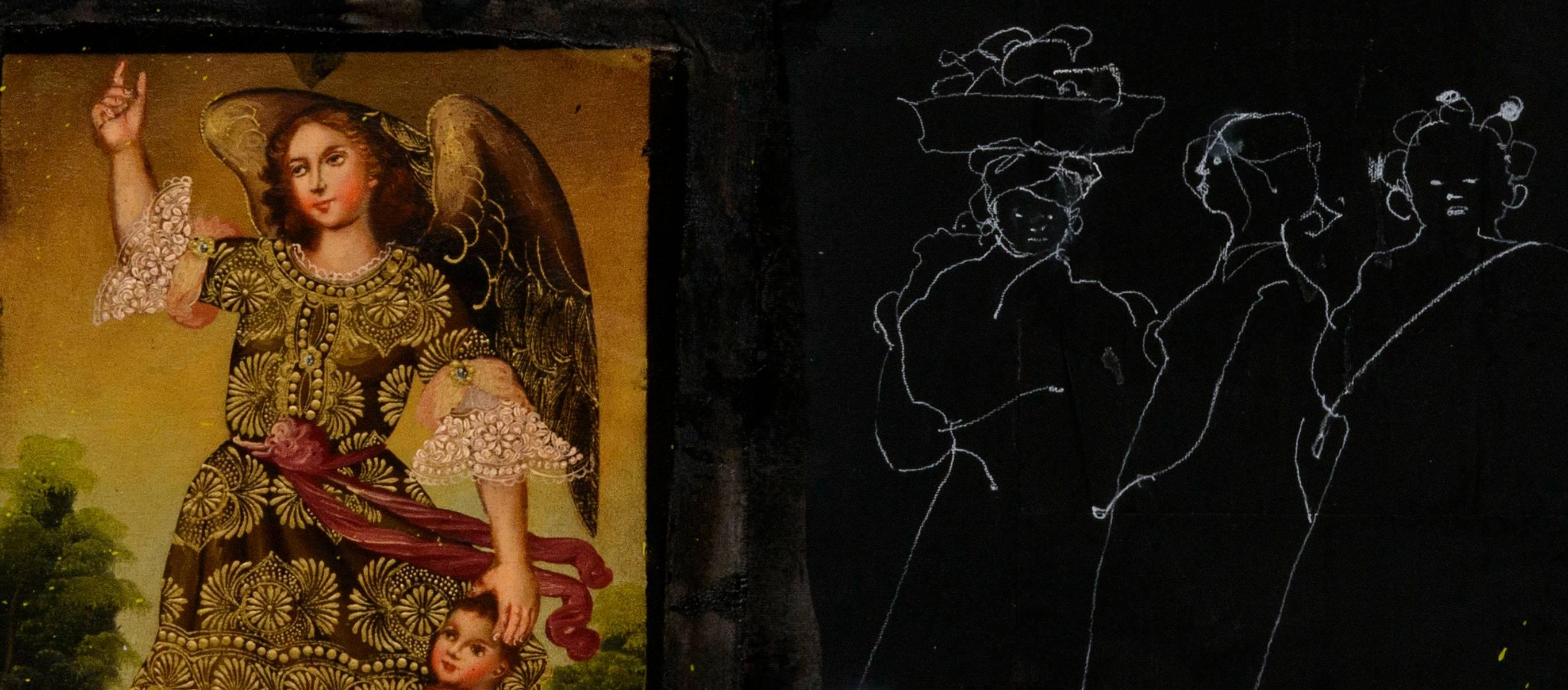 Untitled (RS15-026)
mixed media, acrylic paint and assemblage on canvas
30 x 48