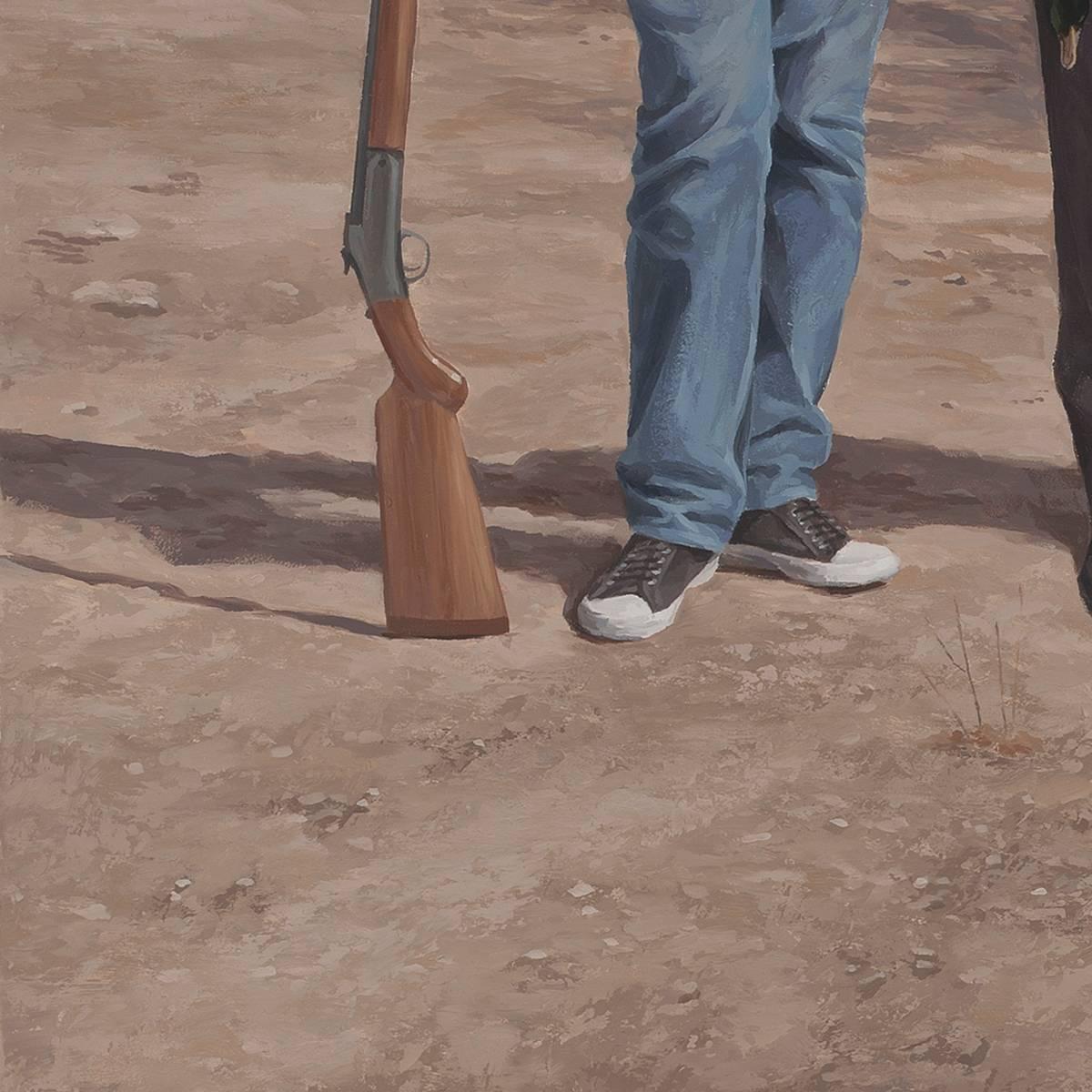 Future Vegetarian, oil painting on wood panel For Sale 1