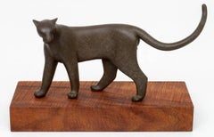 Standing Panther Maquette, Bronze Sculpture 