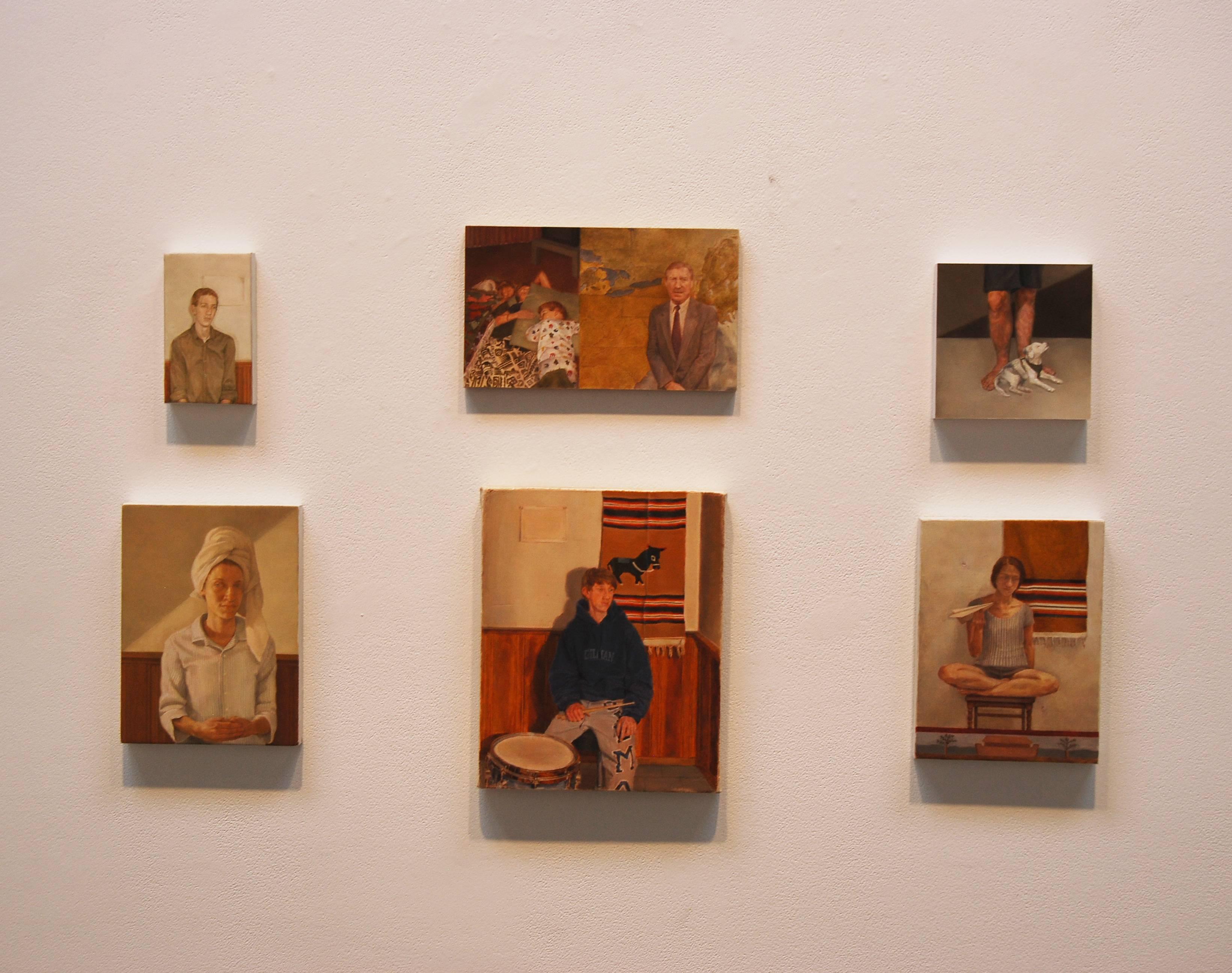 Little Brother Drums, 2008
oil on canvas
10 x 8 "

Beth Parker creates tender and intimate portraits of people. Exploring the physicality of paint, she methodically applies transparent layers of pigment slowly building texture and tonal