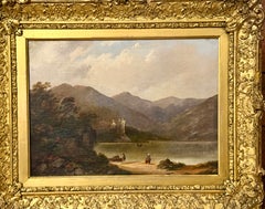 Loch Awe and Kilchurn Castle Scotland, 19th Century, Mountain and Loch Landscape
