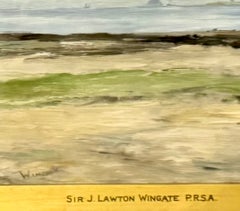A View of Arran, Scottish impressionist seascape, oil on canvas in gold frame.
