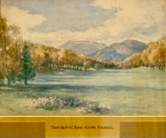 View from the Drawing Room, Balmoral, watercolor painting signed and dated 1894