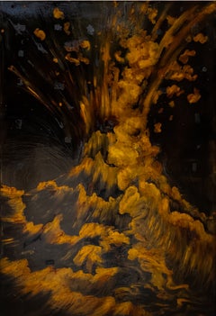 „Leere Gedichte und falsche Götter“, Aldo Chaparro, Öl auf Leinwand, 90 x 68 cm, Mexiko, 2026