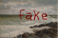 Fake, Oil on canvas, 50x35x2cm, Contemporary Myth, Aldo Chaparro, 2026.