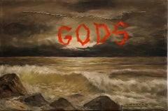 «Dioses», óleo sobre lienzo, 45 x 35 x 2 cm, «Mito contemporáneo», Aldo Chaparro, 2026