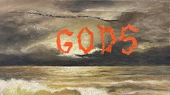 «Dioses», óleo sobre lienzo, 45 x 35 x 2 cm, «Mito contemporáneo», Aldo Chaparro, 2026