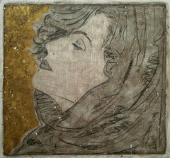 "Classic Profile"  32x30", Acrylic and oil on board