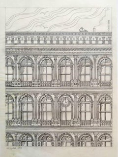Haughwout building at Broadway and Broome, original pencil on vellum
