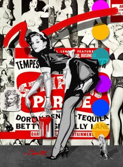 "Girls, Girls, Girls and 1 Gopher" 38x30" archival ink composition on rag paper