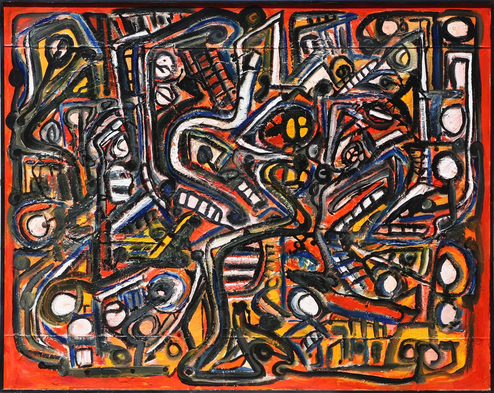 "Museum Abstract", 50x70"  acrylic and enamel on canvas