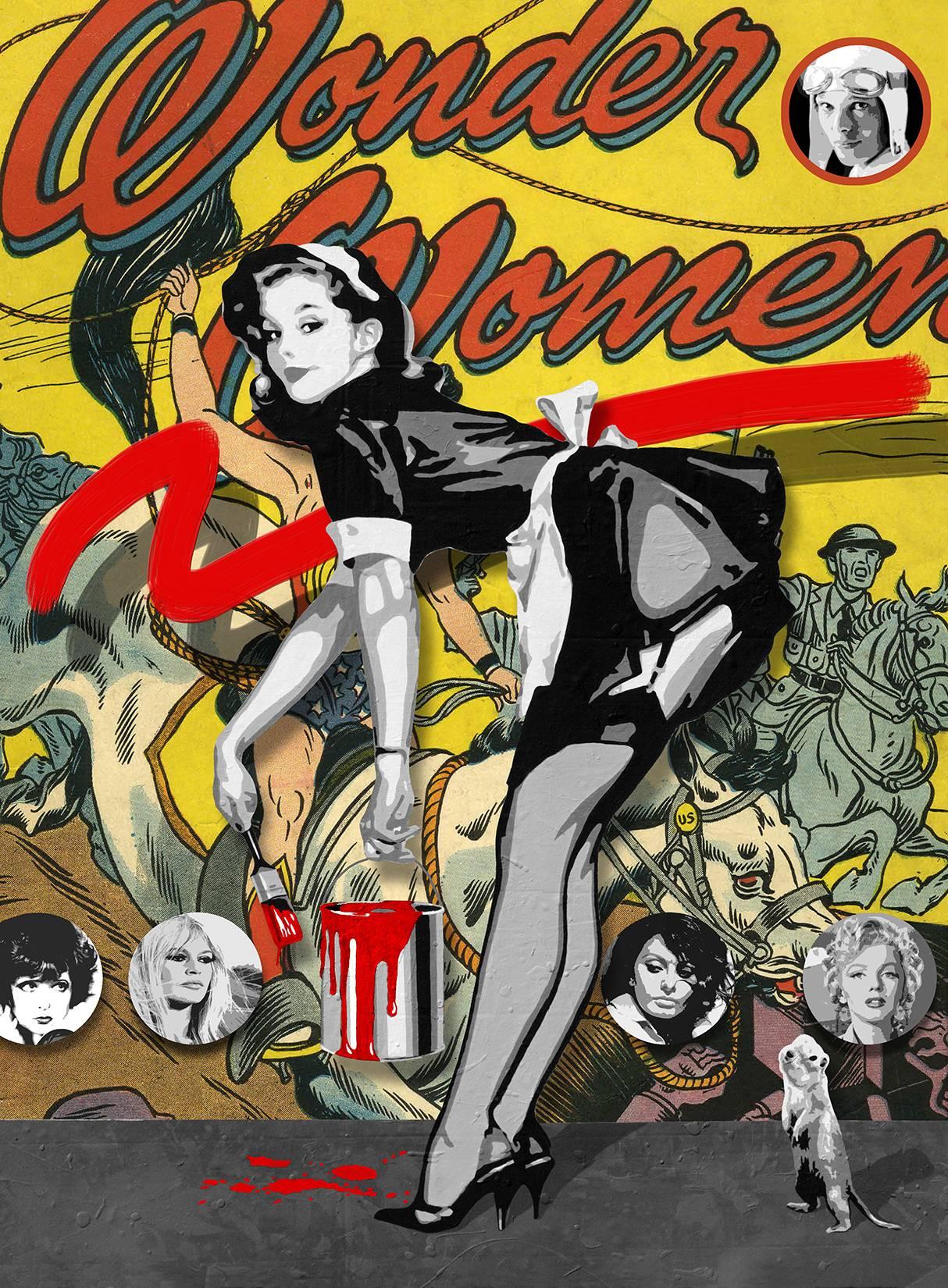 Wonder Women,  - Mixed Media Art by Ceravolo
