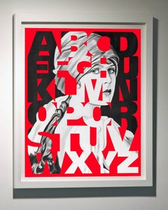 "Alphabet Classic" Red, 47x38",