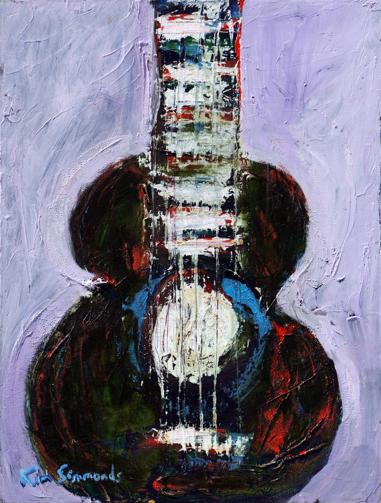 "Blues in B"  acrylic on canvas