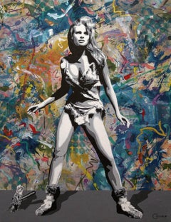 "One Million Years BC" oil and acrylic on canvas, 62x48"