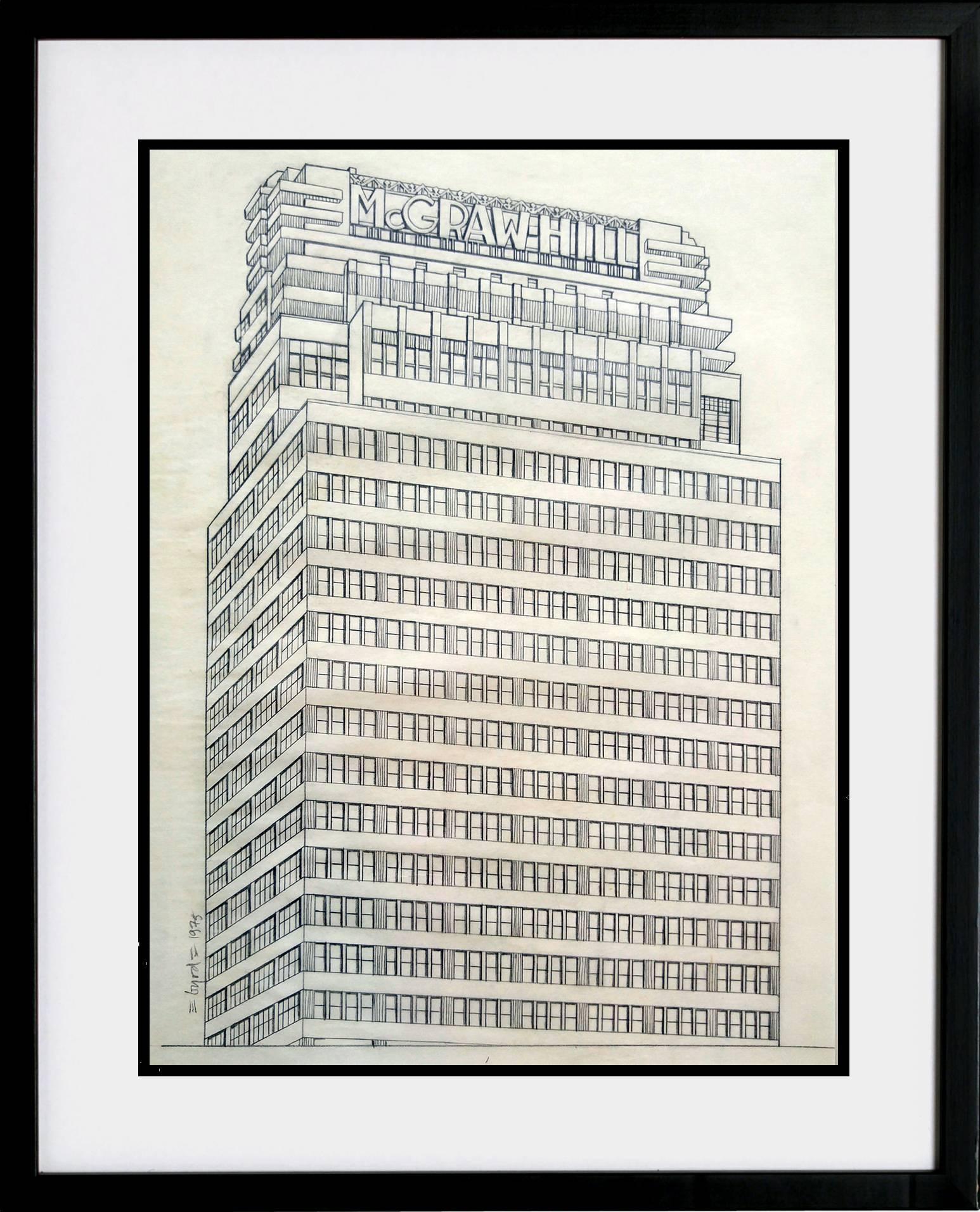 McGraw-Hill Building West 42 Street, Pencil on Vellum,