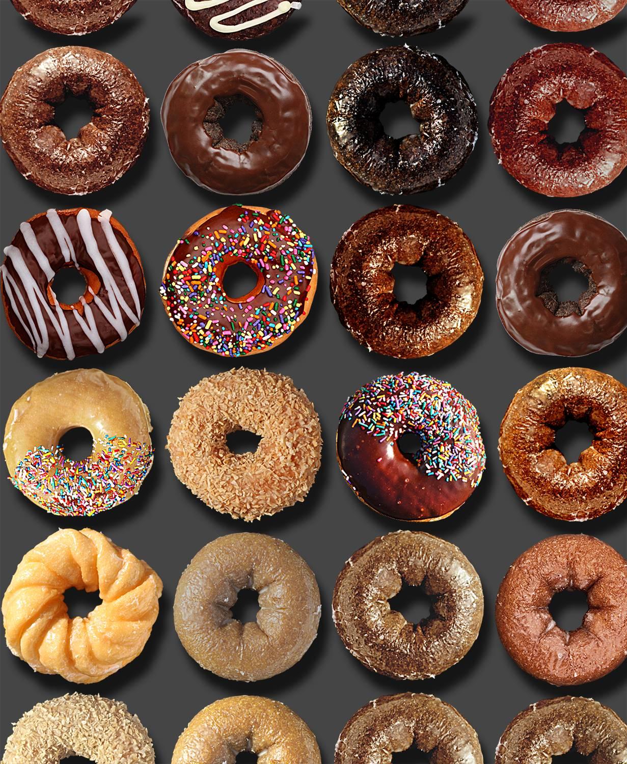 Wonka Donuts, 58x47, One of a kind photographic arrangement on rag paper  - Pop Art Photograph by Candice CMC