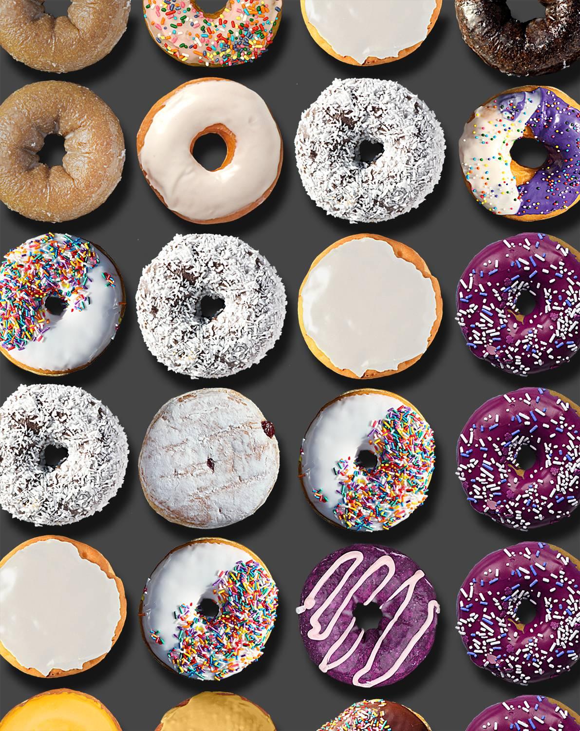 You have read about the extraordinary donut portraits by Candice CMC on social media world-wide and we are excited and proud to represent her work. 

This one of a kind photo arrangement on 100% rag paper by Candice CMC measures 55x44