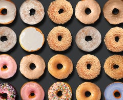 Vulcan Donuts 46x38, Sci Fi Donuts einzigartige fotografische Anordnung auf Lappenpapier