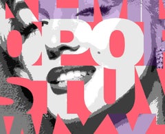 "Alfabeto Marilyn" Lavanda/Rosa, 42x36", incorniciato