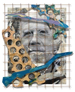 "Chuck Close Study for 3D painting" 47x38" one of a kind archival pigment print