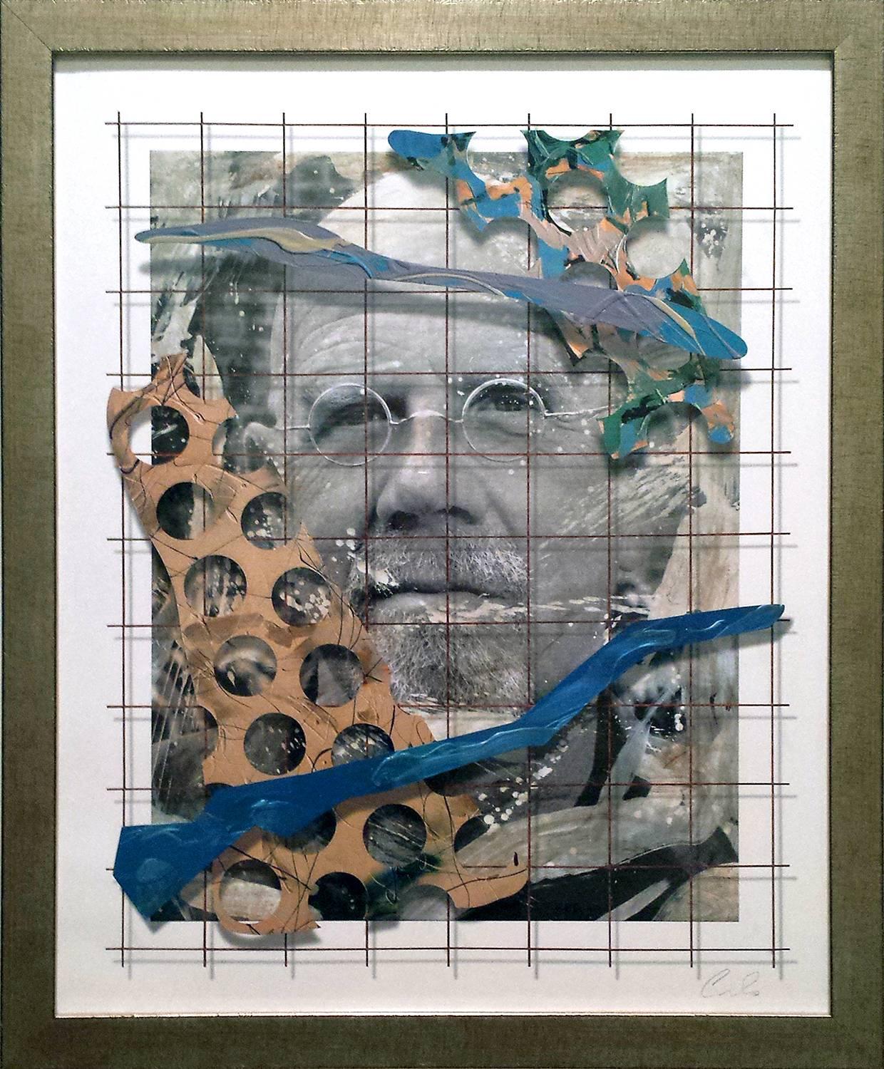 Ceravolo Portrait Photograph – "Chuck Close Study for 3D Painting" 47x38" einzigartiger archivtauglicher Pigmentdruck