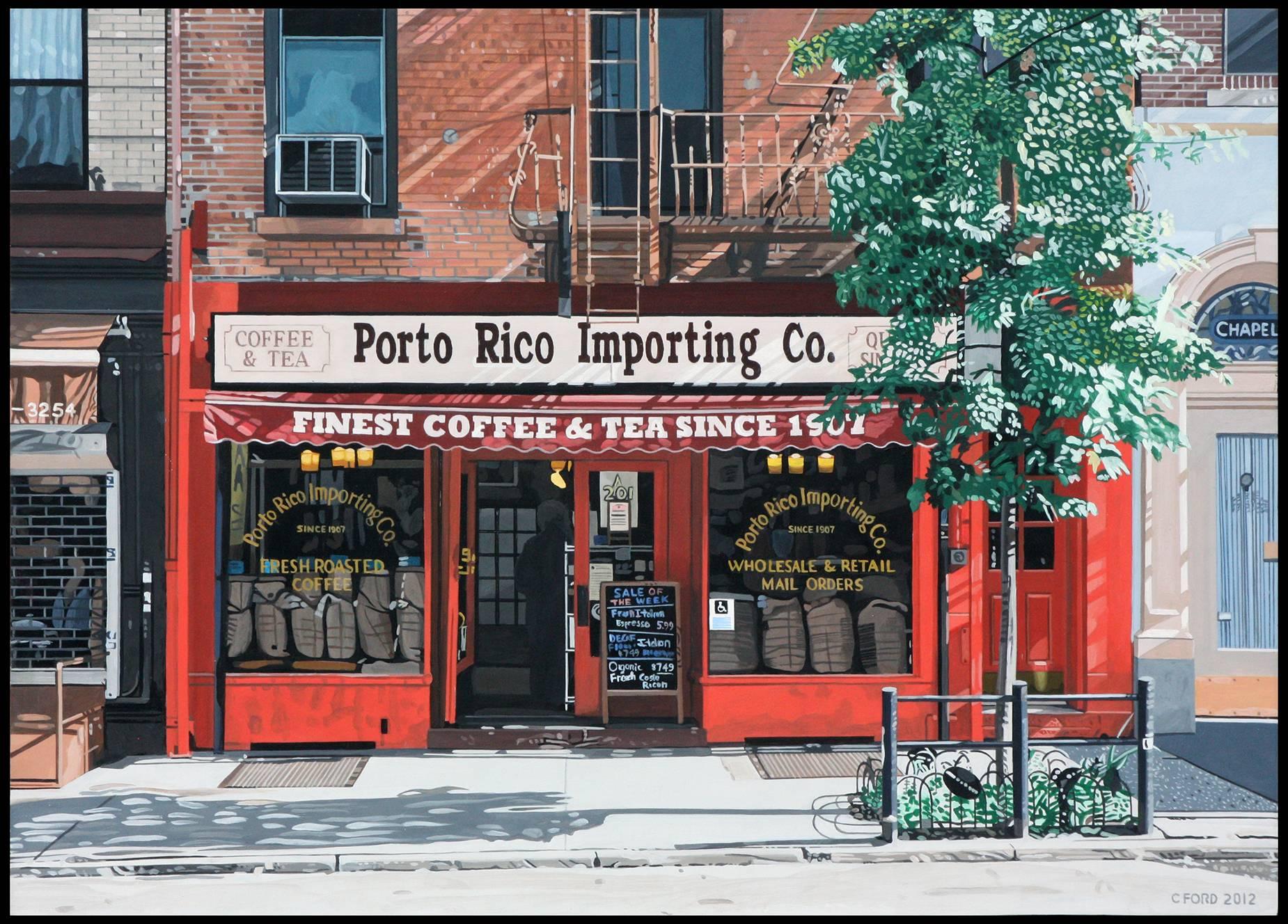 Finest Coffe and Tea, 18x25x1.5, Acrylic on Masonite