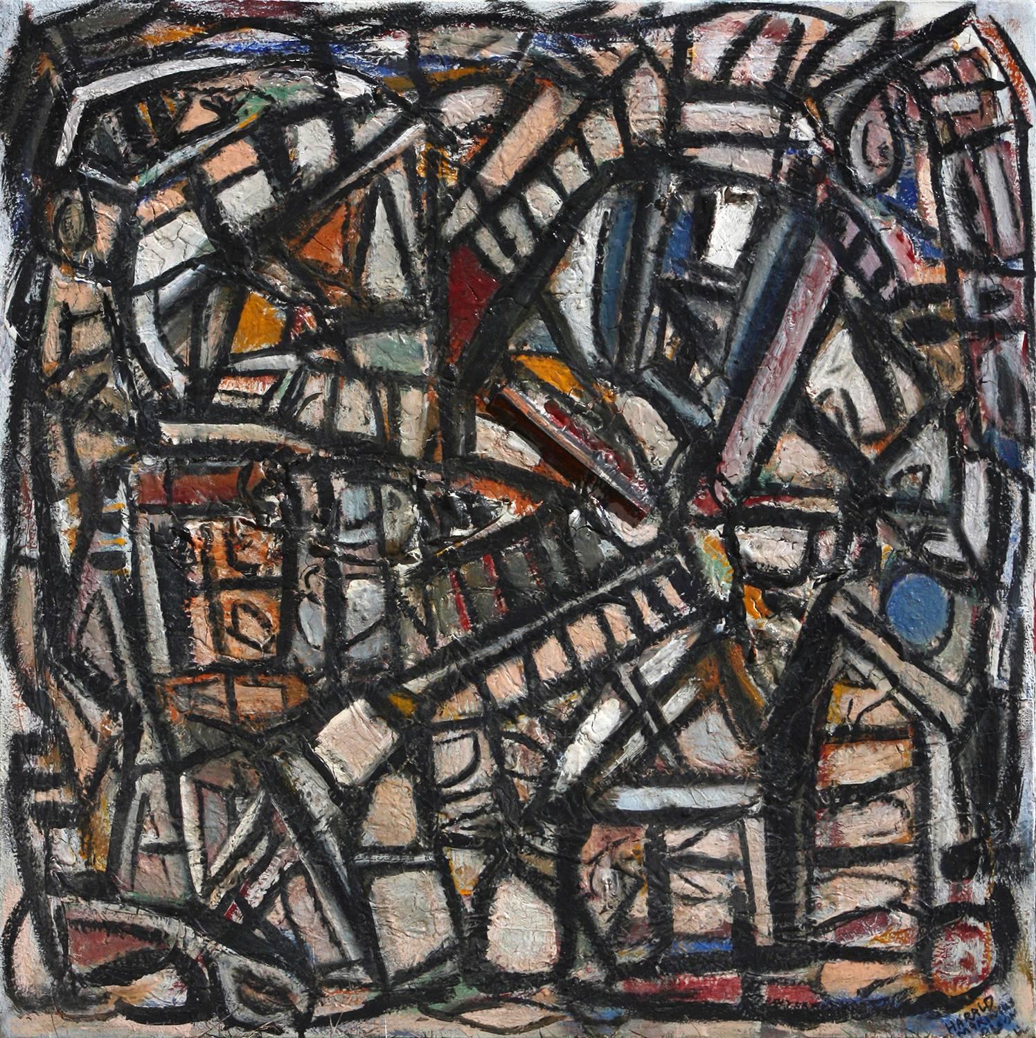 Komposition in Textur, 38x38