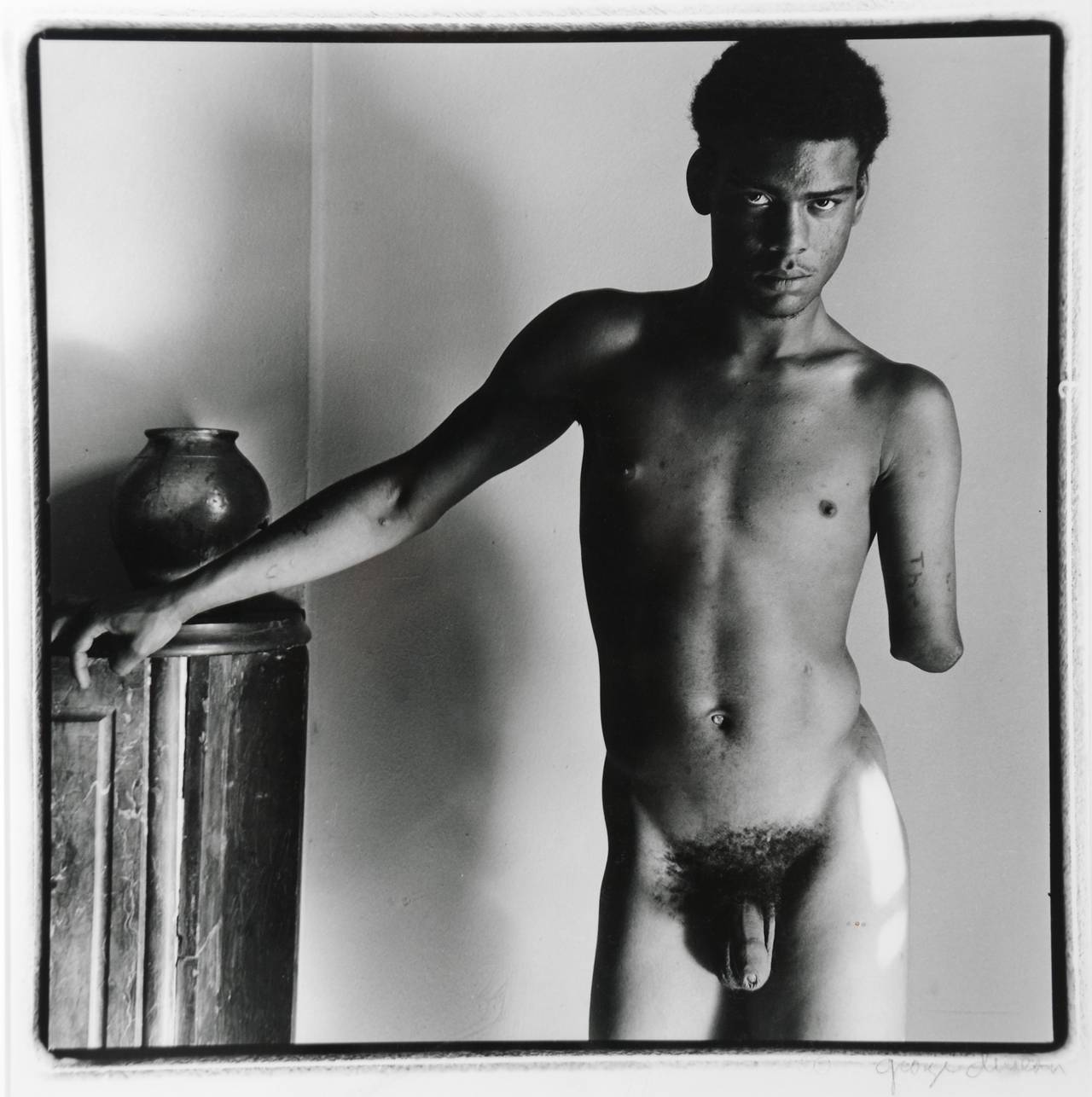 George Dureau Black and White Photograph - Male Nude