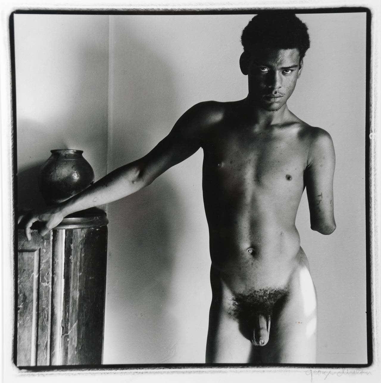 George Dureau Black and White Photograph - Male Nude.