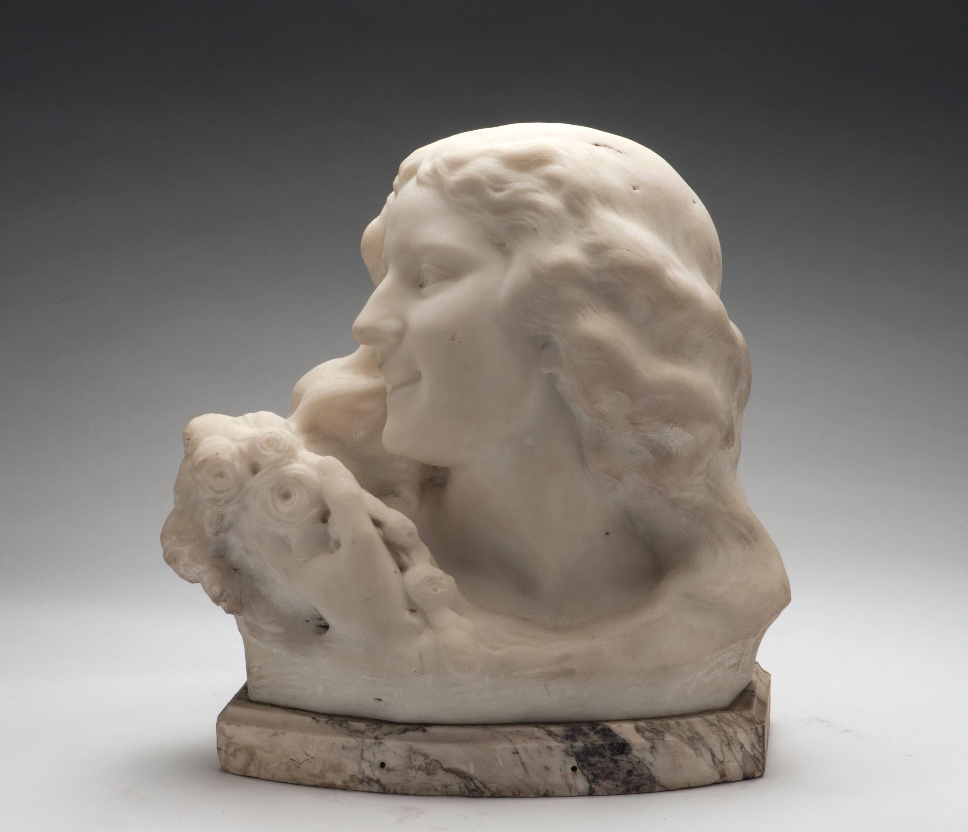 Bust of a Girl - Sculpture by Frans Jochems