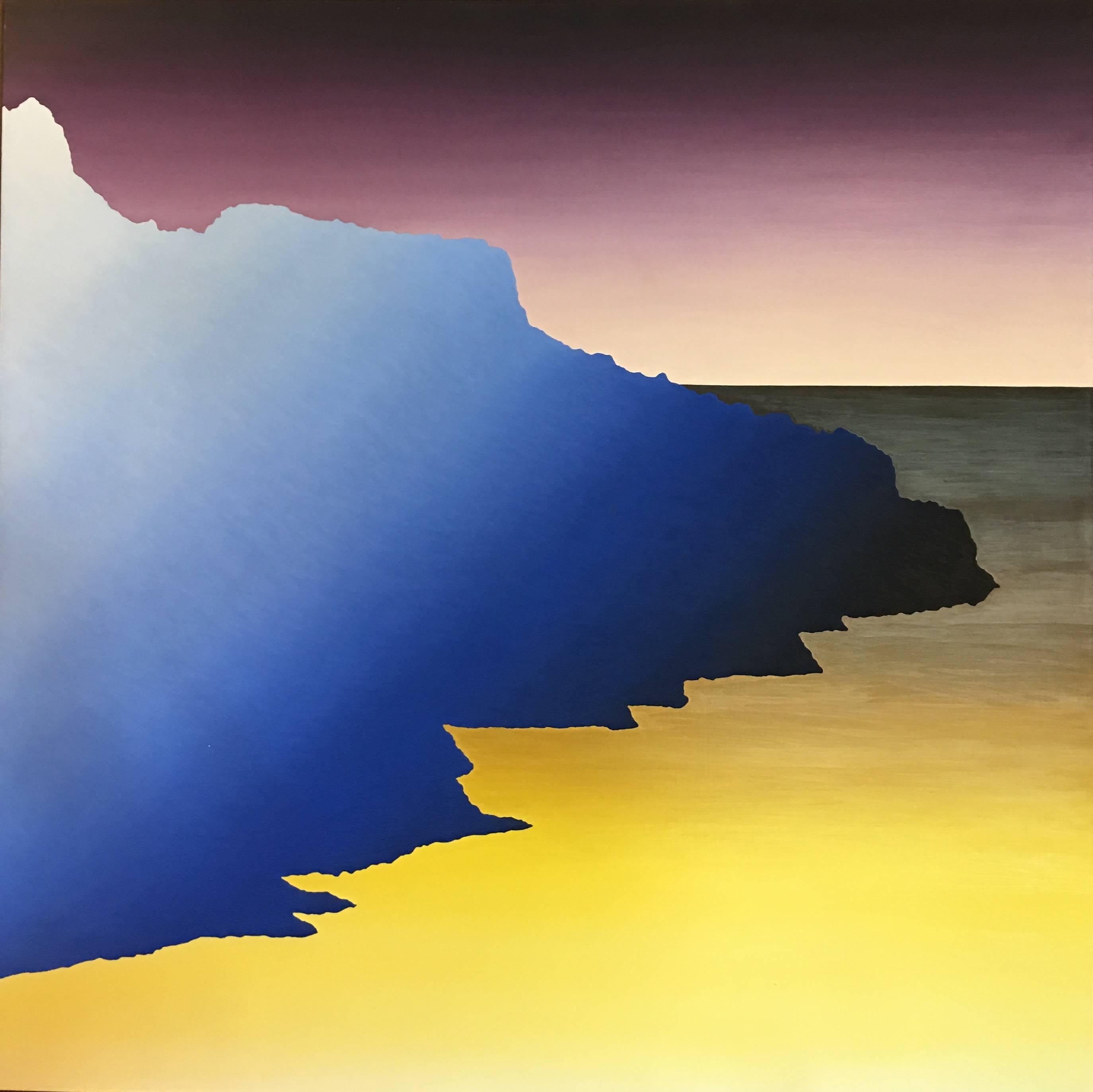 Joseph White Landscape Painting - Amalfi Coast Yellow Water Dark