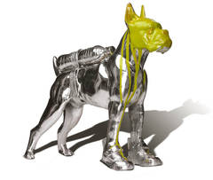 Cloned Bronze Bulldog with Pet Bottle