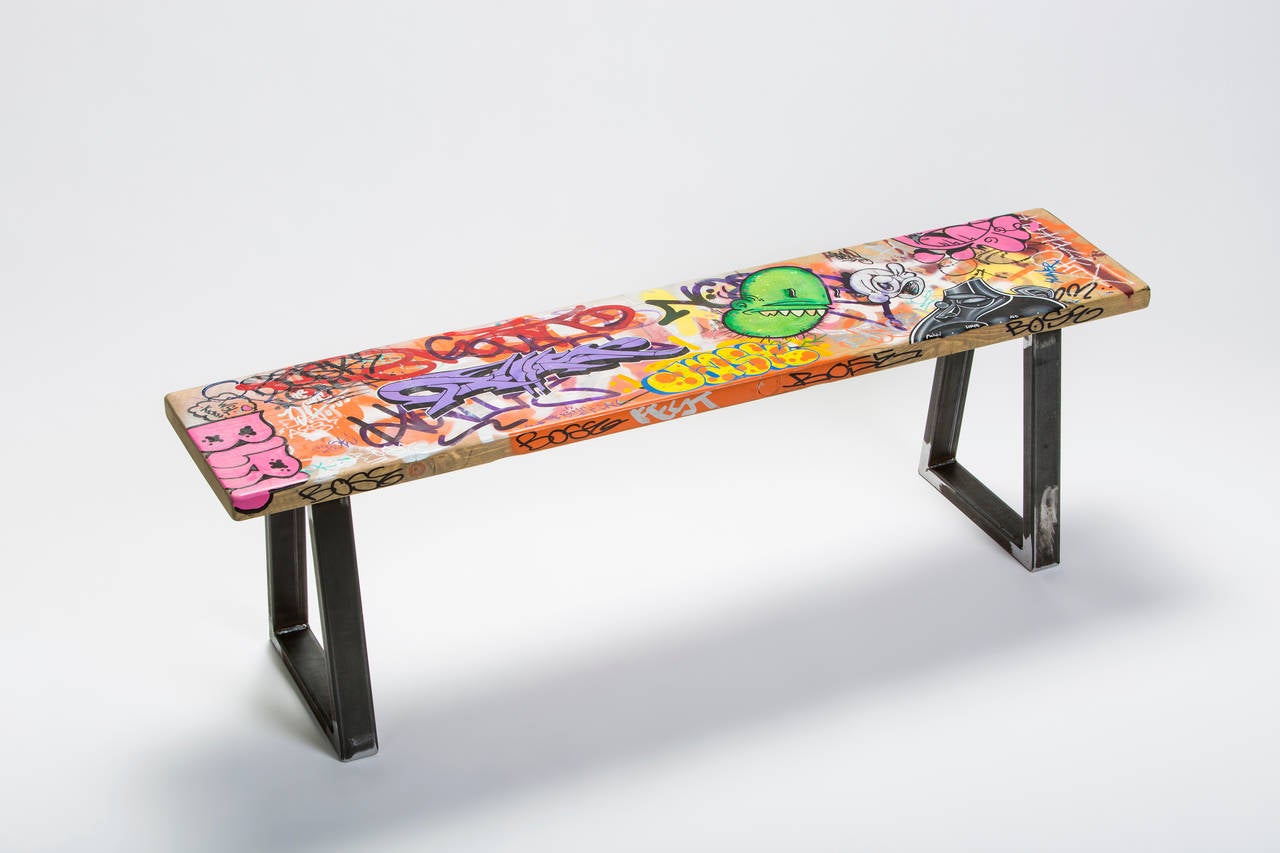 Graffiti Bench II - Art by Glosley
