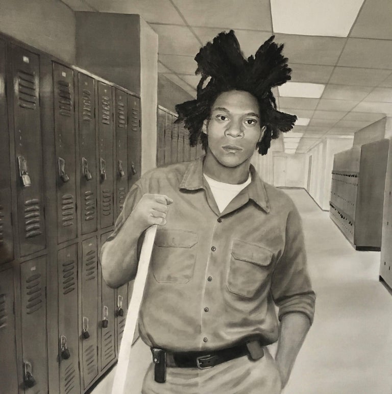 David Lyle Figurative Painting - Don’t Give Up Your Day Job: Jean-Michel Basquiat